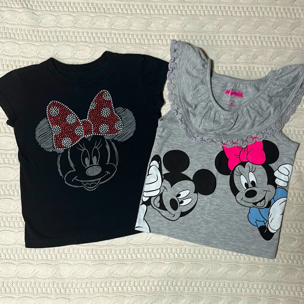 Disney Mickey Minnie Mouse Girls 5/6, 6 T and tank